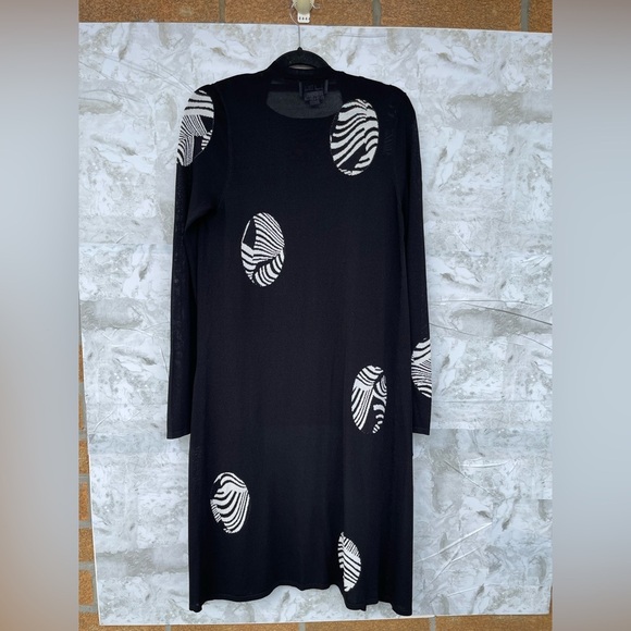 Joseph Ribkoff S/P 2pc Black Zebra Print  Top & Duster Cardigan Set - Picture 6 of 12